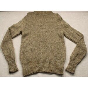 Boston Traders Knit Heavy Sweater Men's Small Tan Cream Fisherman Vintage